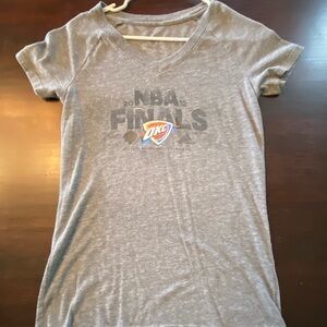 NBA Finals OKC Thunder Gray V-Neck Tee